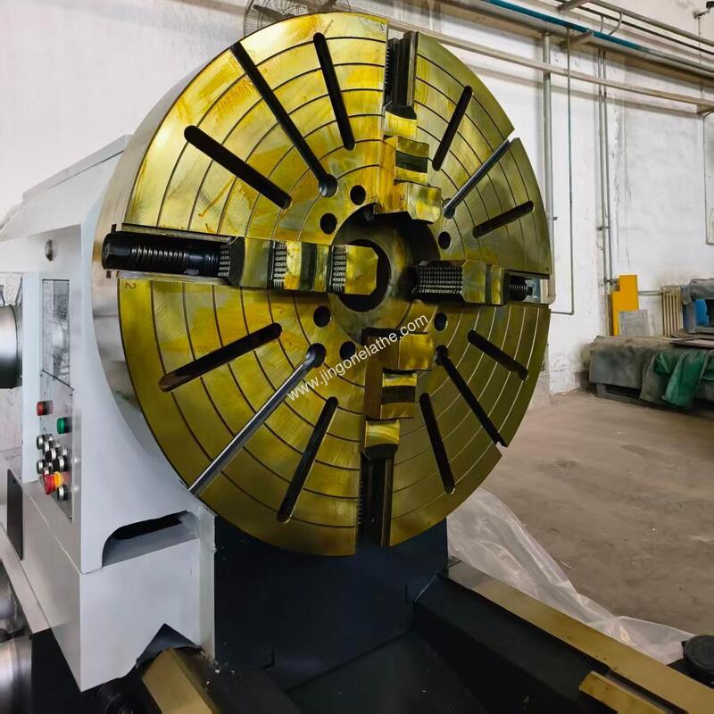 Large Diameter Lathe CW61140 with 130mm Spindle Through-Hole for Heavy Pipe Machining
