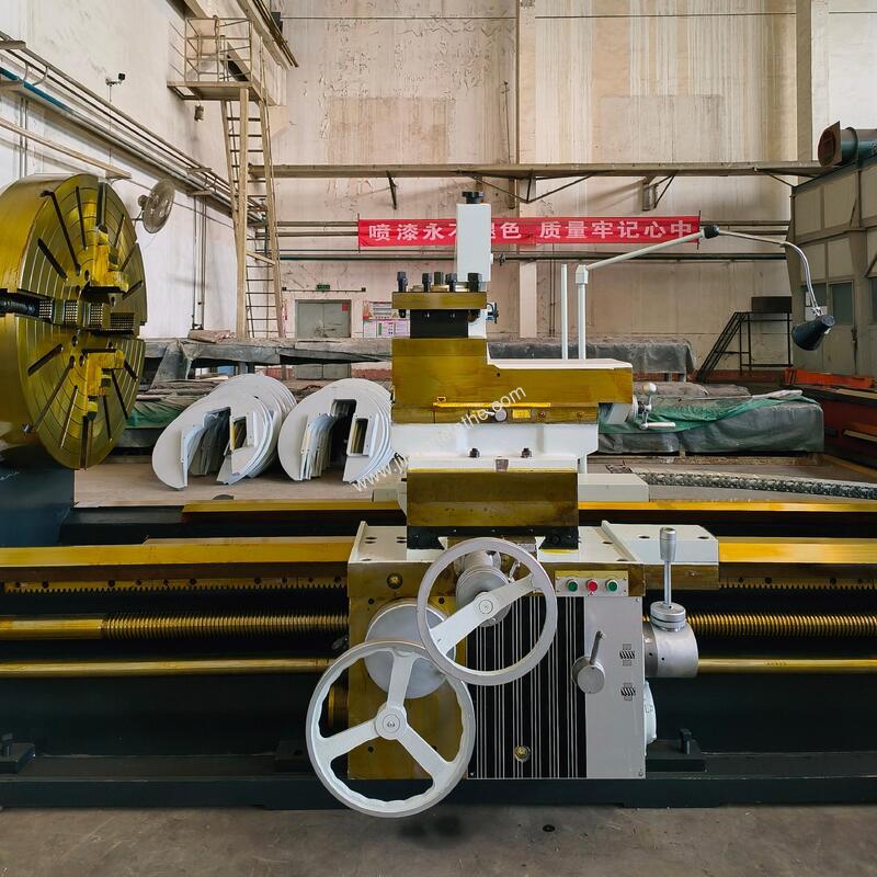 Large Diameter Lathe CW61140 with 130mm Spindle Through-Hole for Heavy Pipe Machining