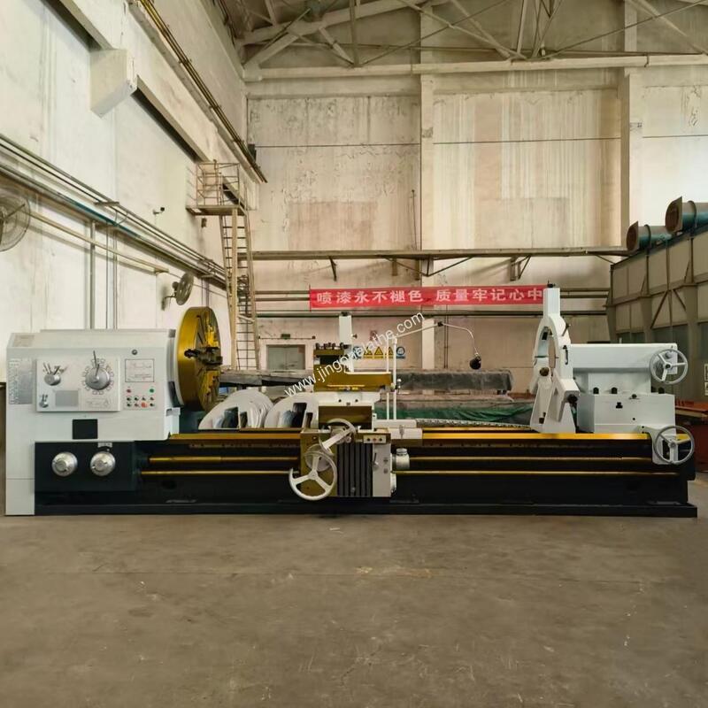 Large Diameter Lathe CW61140 with 130mm Spindle Through-Hole for Heavy Pipe Machining