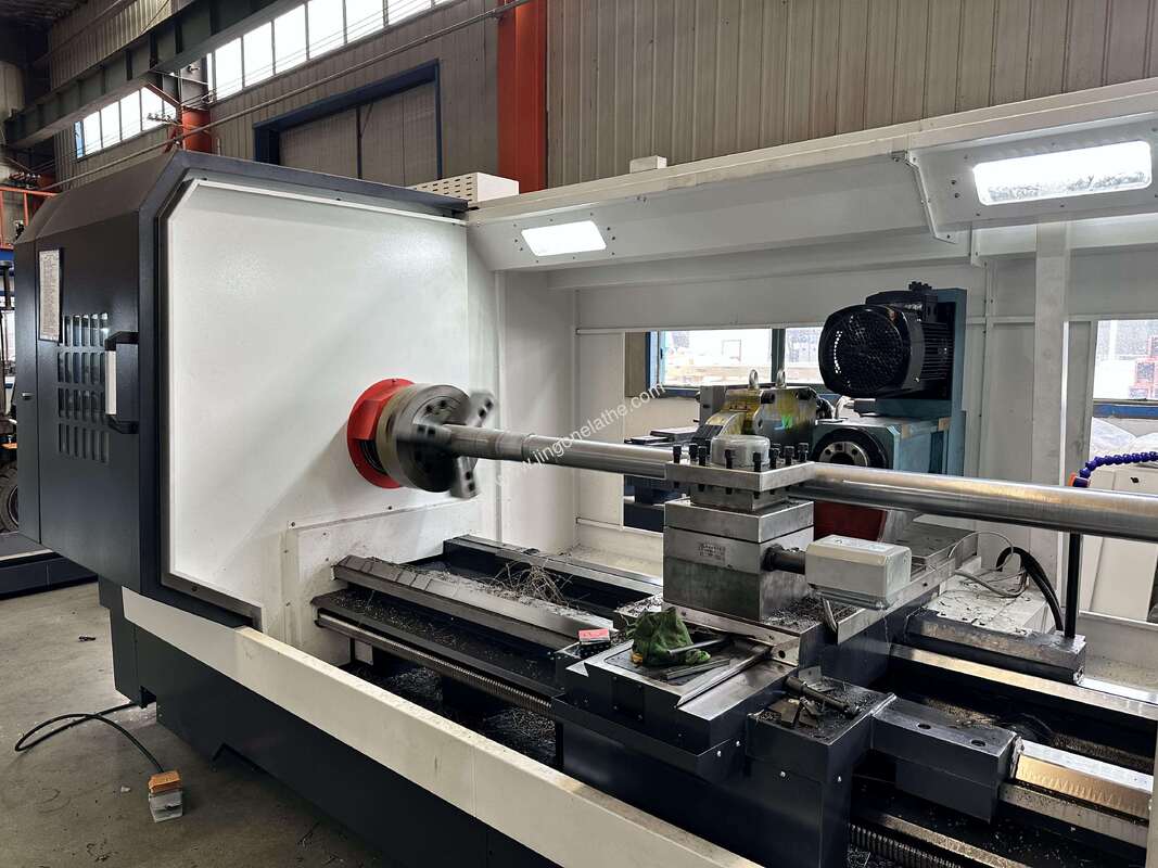 Large Swing Flat Bed CNC Lathe CK6185Ex3000: High-Stability for 3000mm Long Shaft Machining