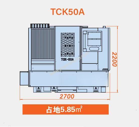High Precision Slant Bed CNC Lathe TCK50A-500 with 500mm Turning Length and 3000 RPM Spindle