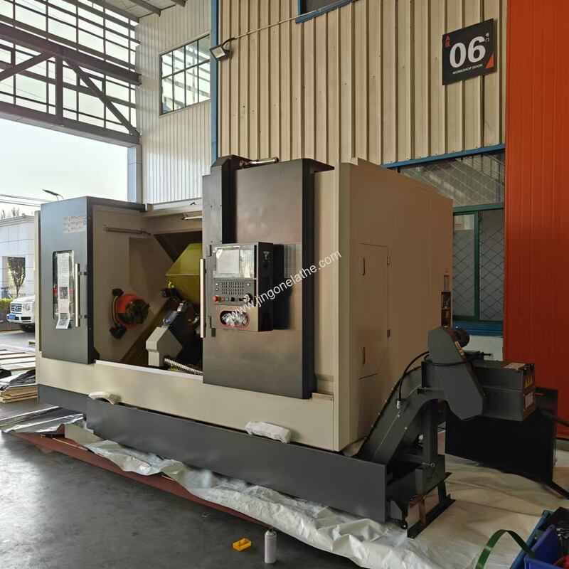 CNC Slant Bed Turning Center TCK50A-1500 with Superior Chip Evacuation for Long Workpiece Machining