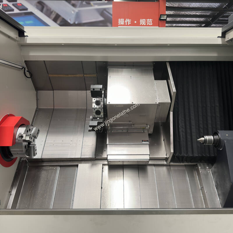 CNC Slant Bed Turning Center TCK50A-1500 with Superior Chip Evacuation for Long Workpiece Machining